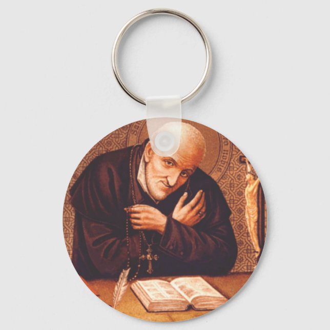 Saint Alphonsus Liguori Bishop Moral Theologian Key Ring (Front)