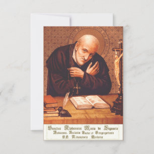 Saint Alphonsus Liguori Doctor of Zeal Holy Card