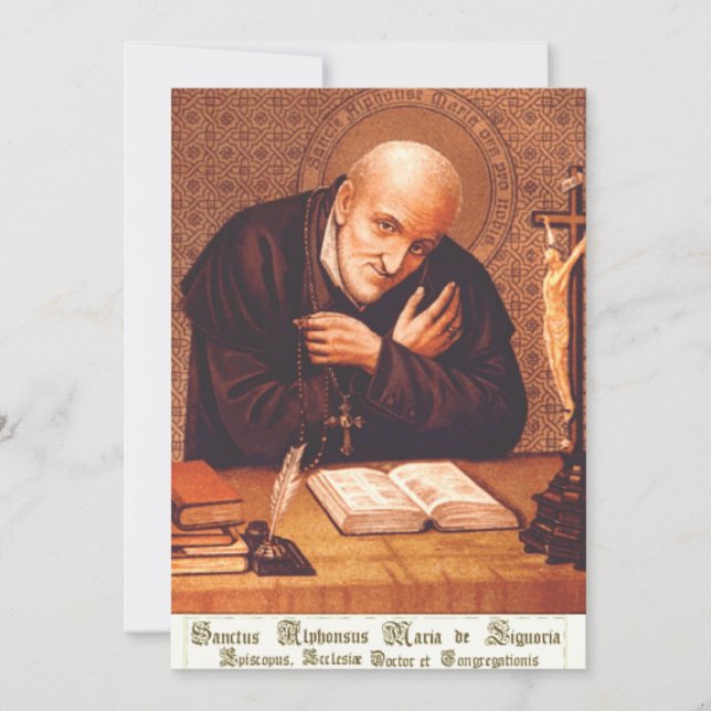 Saint Alphonsus Liguori The Doctor of Mercy Art Holiday Card (Front)