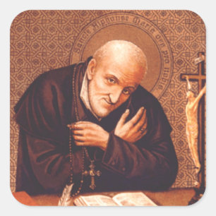 Saint Alphonsus Liguori The Doctor of Mercy Art Square Sticker
