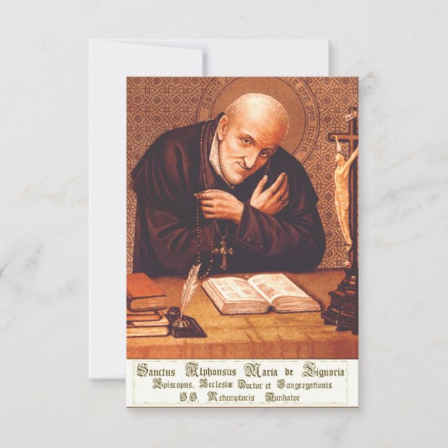 Saint Alphonsus Liguori The Doctor of Mercy Art Thank You Card (Front)