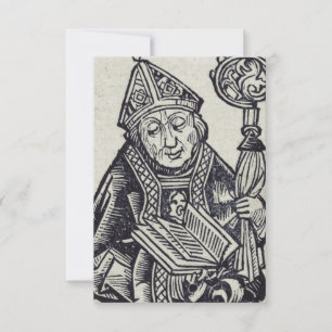 Saint Amand of Maastricht Gothic Grace Holy Card