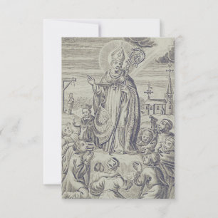 Saint Amandus of Maastricht Premium Holy Card