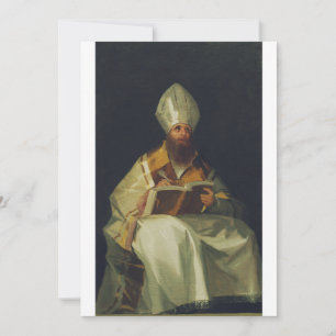 Saint Ambrose by Francisco de Goya Holiday Card