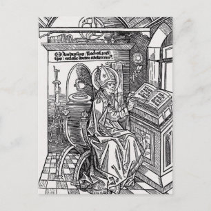 Saint Ambrose of Milan Christian Postcard