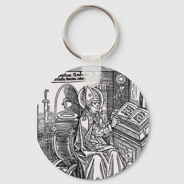 Saint Ambrose of Milan Key Ring (Front)