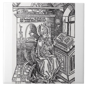 Saint Ambrose of Milan Tile