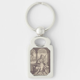 Saint Anastasia the Deliverer Black & White Art  Key Ring