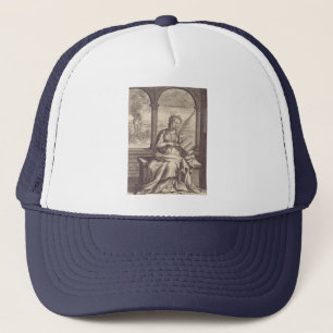 Saint Anastasia the Deliverer Black & White Art Trucker Hat
