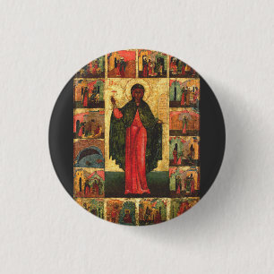 Saint Anastasia the Deliverer Byzantine Art 3 Cm Round Badge