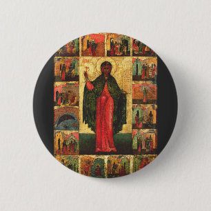 Saint Anastasia the Deliverer Byzantine Art 6 Cm Round Badge