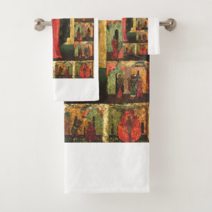 Saint Anastasia the Deliverer Byzantine Art Bath Towel Set