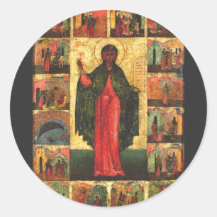 Saint Anastasia the Deliverer Byzantine Art Classic Round Sticker
