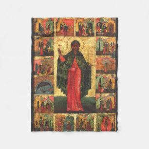 Saint Anastasia the Deliverer Byzantine Art Fleece Blanket