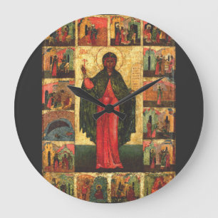 Saint Anastasia the Deliverer Byzantine Art Large Clock