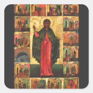Saint Anastasia the Deliverer Byzantine Art Square Sticker