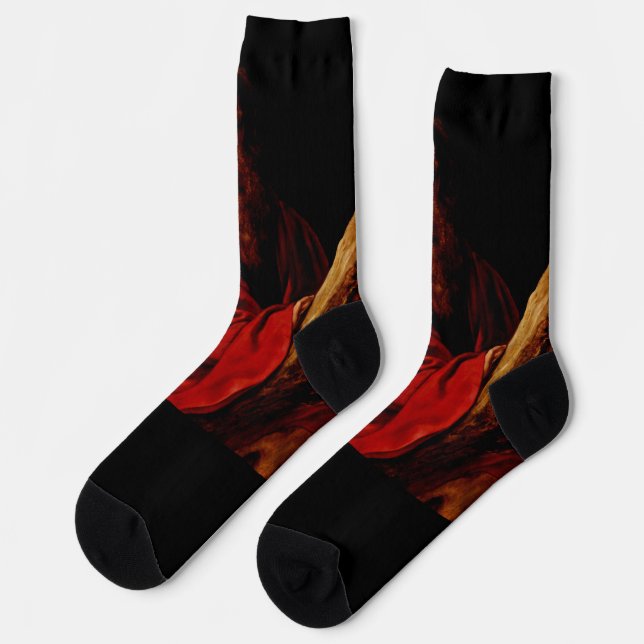 Saint Andrew by Peter Paul Rubens Baroque Apostle Socks (Left)