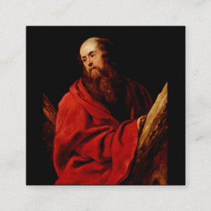 Saint Andrew by Peter Paul Rubens Baroque Apostle Square Business Card