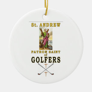 SAINT ANDREW GOLF CERAMIC TREE DECORATION