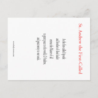 Saint Andrew Prayer Card
