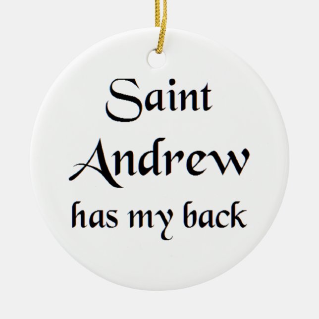 saint andrew T-Shirt Ceramic Tree Decoration (Front)