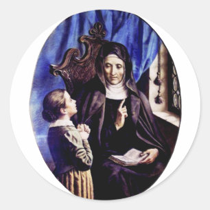 Saint Angela Merici Patron Saint of Educators and Classic Round Sticker