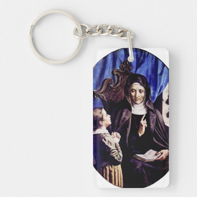 Saint Angela Merici Patron Saint of Educators and  Key Ring (Front)