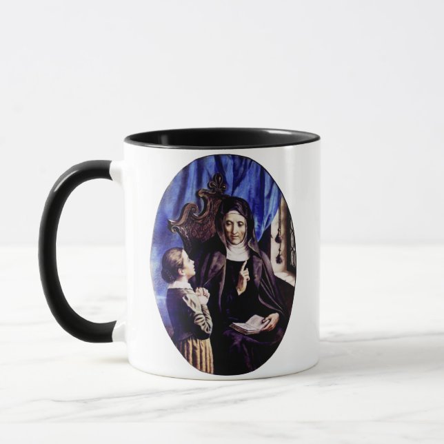 Saint Angela Merici Patron Saint of Educators and  Mug (Left)