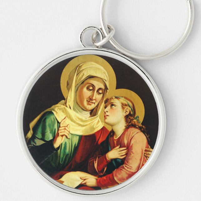 Saint Ann and Virgin Mary Key Ring (Front)