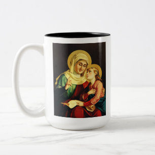 Saint Ann and Virgin Mary Two-Tone Coffee Mug