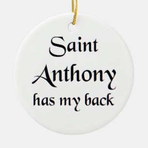 saint anthony ceramic tree decoration
