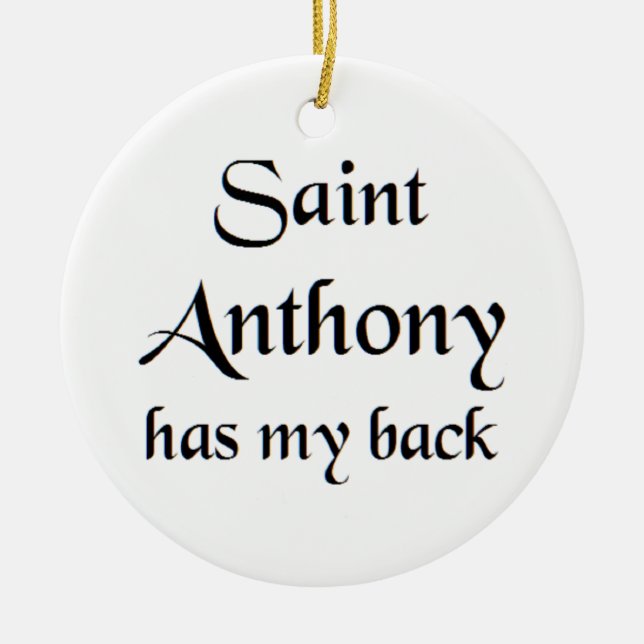 saint anthony ceramic tree decoration (Front)