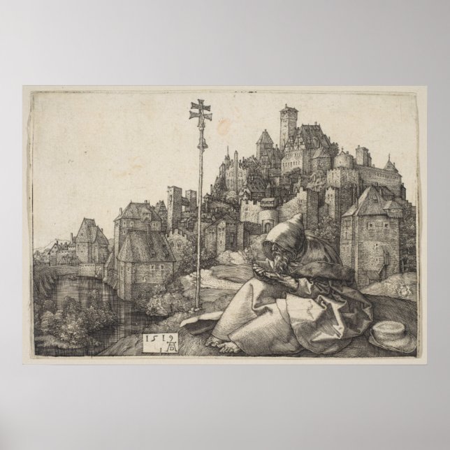 Saint Anthony Engraving by Albrecht Durer Poster (Front)
