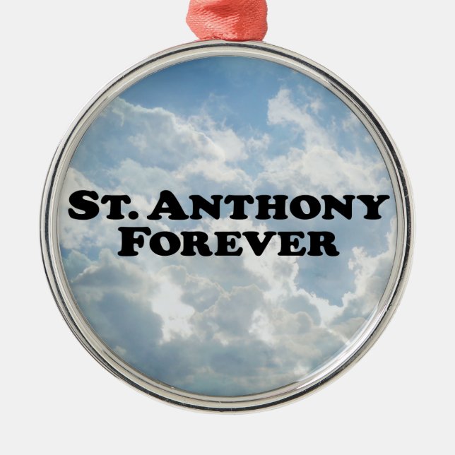 Saint Anthony Forever - Basic Metal Tree Decoration (Front)
