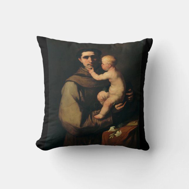 Saint Anthony of Padua by Luca Giordano Cushion (Front)