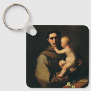 Saint Anthony of Padua by Luca Giordano Key Ring
