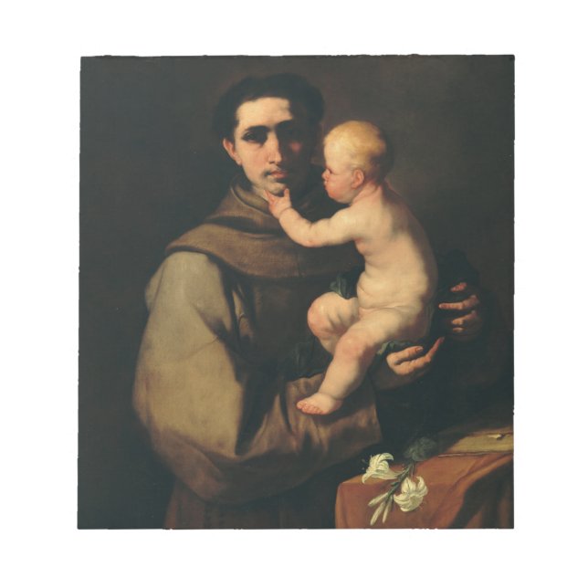 Saint Anthony of Padua by Luca Giordano Notepad (Front)