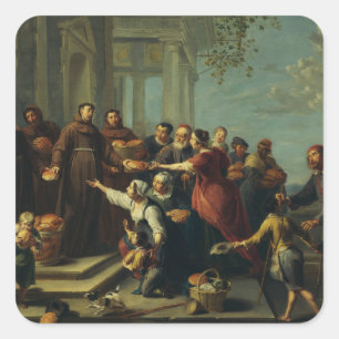 Saint Anthony of Padua by Willem van Herp Square Sticker