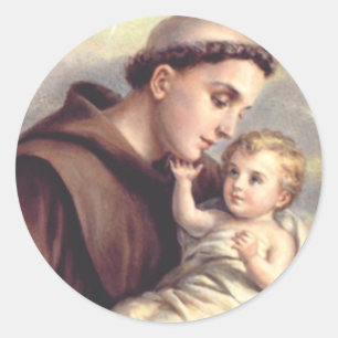 Saint Anthony of Padua Classic Round Sticker