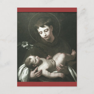 Saint Anthony of Padua Holding Baby Jesus Postcard