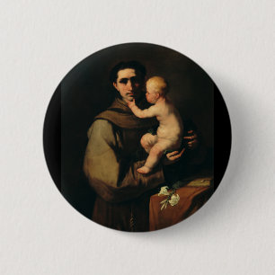 Saint Anthony of Padua Light of Padua Fine Art 6 Cm Round Badge