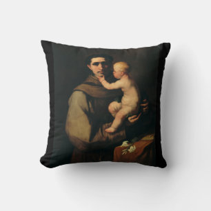 Saint Anthony of Padua Light of Padua Fine Art Cushion