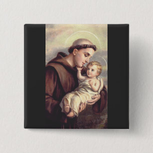 Saint Anthony of Padua Patron of Lost Things 15 Cm Square Badge