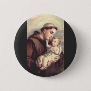 Saint Anthony of Padua Patron of Lost Things 6 Cm Round Badge