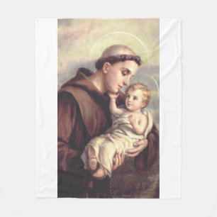 Saint Anthony of Padua Patron of Lost Things Fleece Blanket
