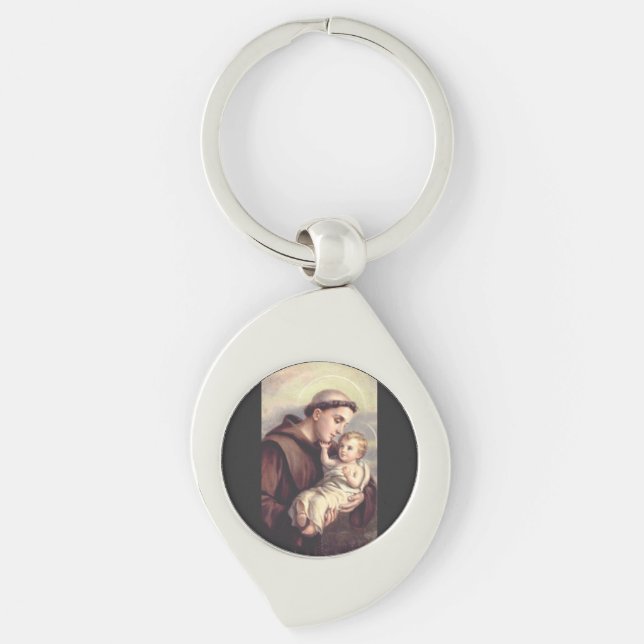 Saint Anthony of Padua Patron of Lost Things Key Ring (Front)