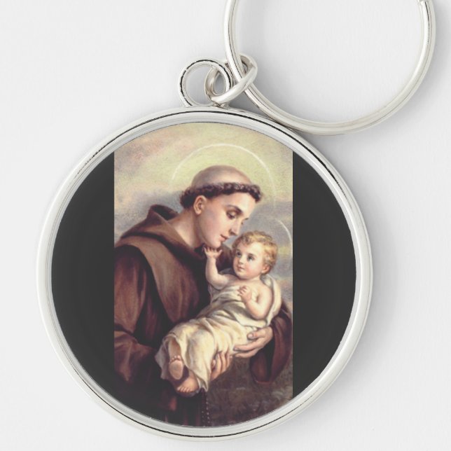 Saint Anthony of Padua Patron of Lost Things Key Ring (Front)