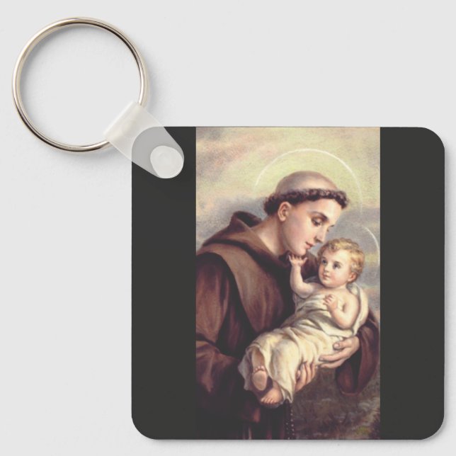 Saint Anthony of Padua Patron of Lost Things Key Ring (Front)