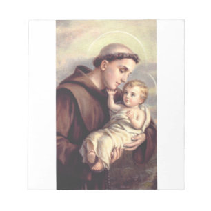 Saint Anthony of Padua Patron of Lost Things Notepad