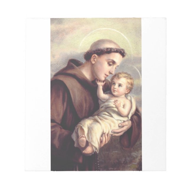 Saint Anthony of Padua Patron of Lost Things Notepad (Front)
